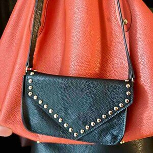 BTB Los Angeles Leather Studded Black Crossbody NWOT